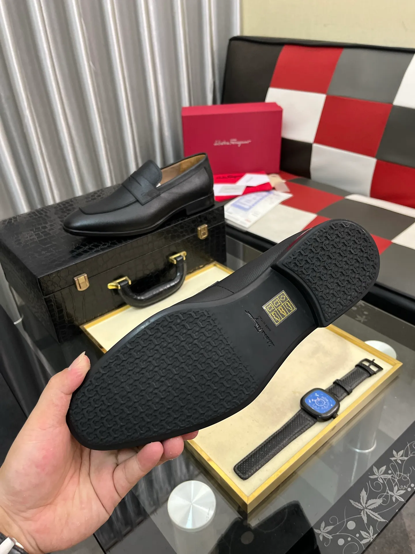 Men's shoes 💰600⌚️⌚️[Salvatore Ferragamo] Ferragamo business leather shoes, 1:1 top purchasing quality, imported selected original calfskin for the uppers, imported original soft water-dyed cowhide for the inner feet, imported original customized Italian handmade lightweight foam outsole, size: 39-44 5️⃣ options available
